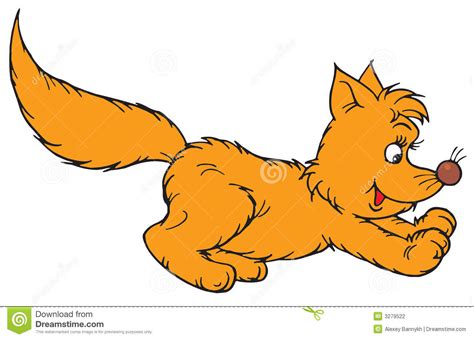 Cartoon Dog Running Stock Vector Image Of Illustrated