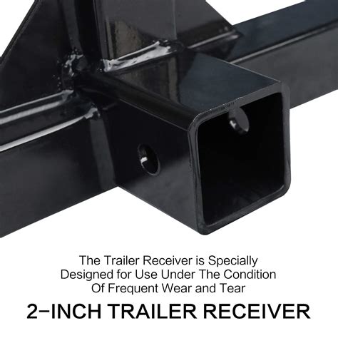 Ebesttech 3 Point 2 Inch Receiver Trailer Hitch Heavy Duty Steel
