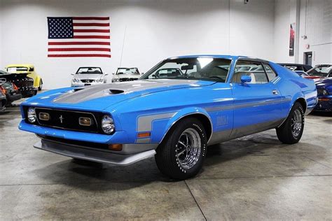 Grabber Blue 1971 Ford Mustang Mach 1 For Sale Mcg Marketplace