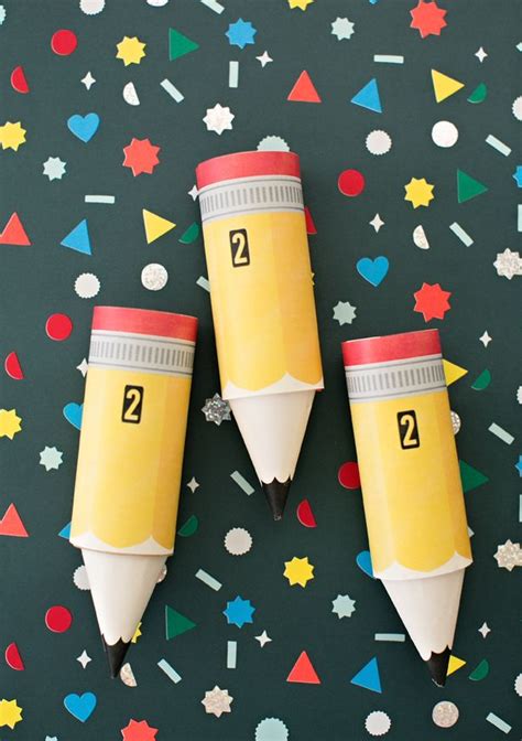 Paper Tube Pencil Craft Back To School Craft Pencil Crafts Back To