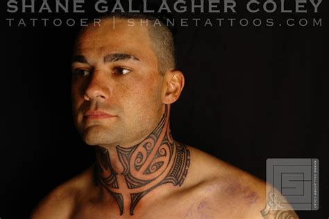 Shane Tattoos Maori Neck Tattoota Moko