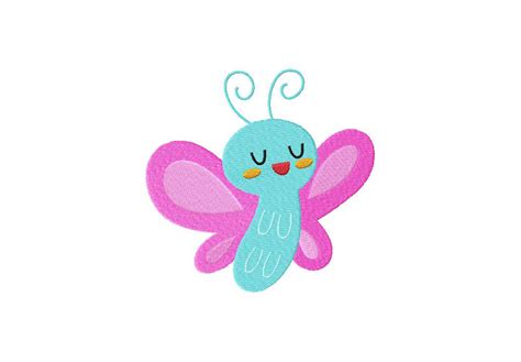 Kawaii Butterfly Embroidery Design Daily Embroidery