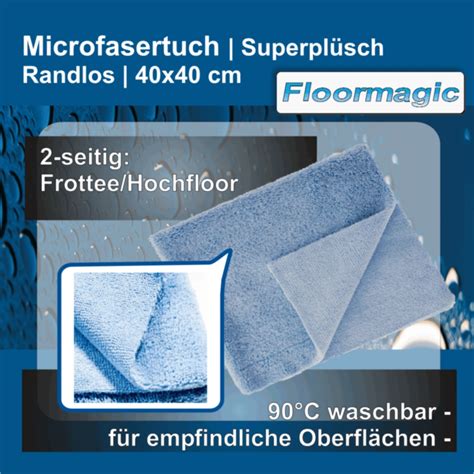 superplüsch randlos microfasertuch 40x40 cm floormagic