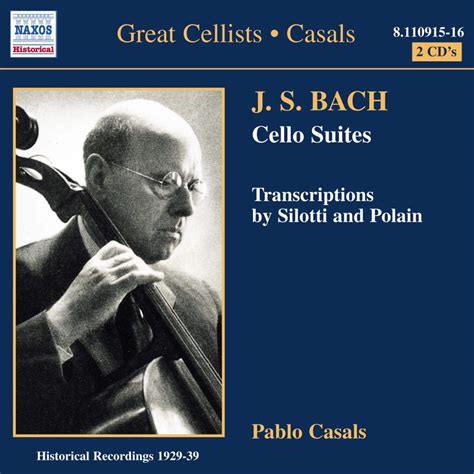 suites para violonchelo 1 6 pablo casals johann sebastian bach amazon es música