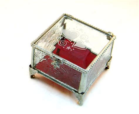 Victorian Stained Glass Jewelry Box Keepsake By Shopworksofglass 36 00