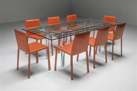 Afra And Tobia Scarpa Glass And Chrome Dining Table 1970 S Italian Design Classics At 1stdibs