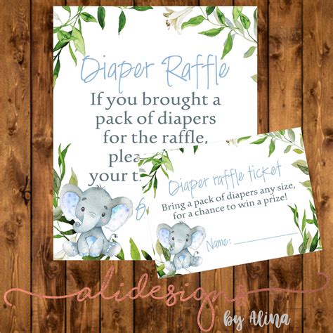 Diaper raffle tickets and sign printable file | Etsy | Diaper raffle tickets, Raffle tickets ...