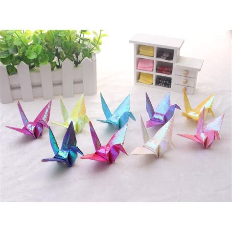 50pcs Paper Origami Cranes Finished Festival Party Wedding Room