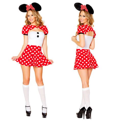 Cute Spot Red Womens Mickey Mouse Halloween Costume