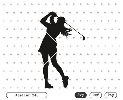 Golf Woman Silhouette Svg Cut File Commercial Free Instant Etsy India