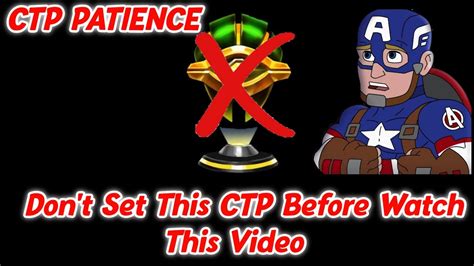 Ctp Of Patience Don T Set This Ctp Before Watch This Video Mff Hindi India Youtube