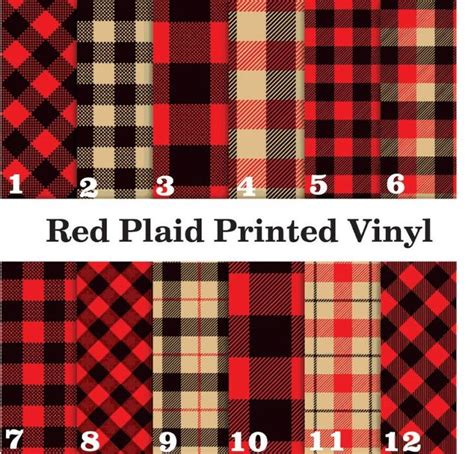 Redblack Plaid Printed Vinyl Outdoor And Htv Jasie Blanks