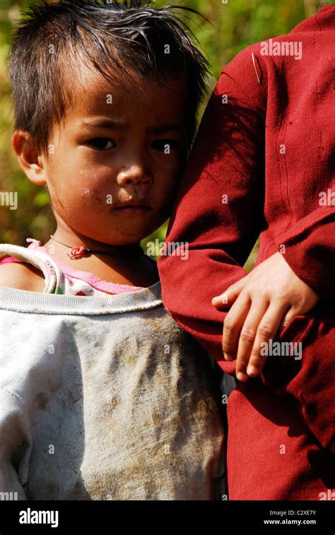 Karen Girl Umpium Refugee Camp Thai Burmese Border Near Mae Sot