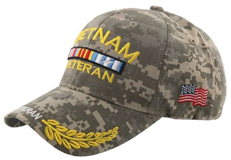 New Vietnam Veteran Gold Leaf Shadow Military Cap Hat Camo Mens Hats