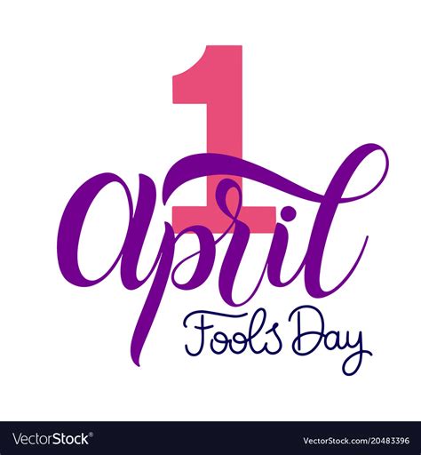April Fools Day Text Royalty Free Vector Image