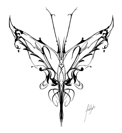 Tribal Butterfly Tattoo Design A Tattoo Design In Progress Flickr