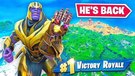 Thanos Is Back In Fortnite Avengers Endgame Youtube