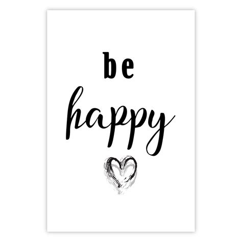 Wandposter Be Happy Poster Poster
