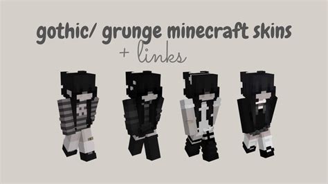 Gothicgrunge Minecraft Skins Links 🖤 Youtube