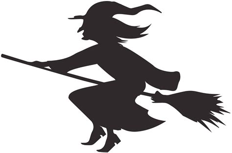 Halloween Witchcraft Silhouette Sewing Halloween Witch Silhouette Png