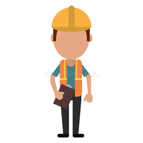 Construction Worker Avatar Stock Vector Illustration Of People 141281333