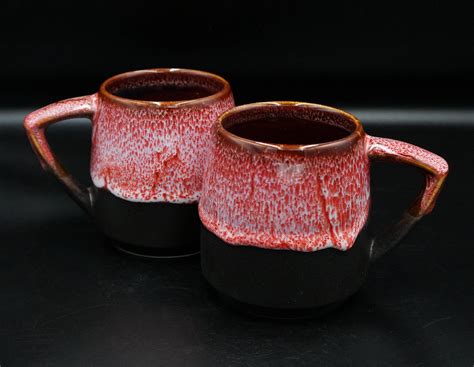 Handmade Mugs Ceramic Oz Set Of Etsy