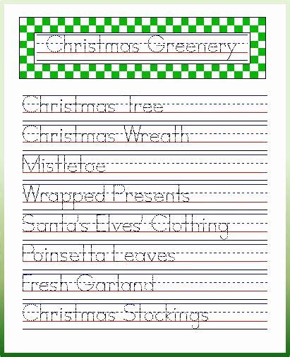 Christmas Cursive Handwriting Worksheets Cursive Handwriting