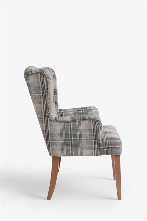 Buy Versatile Check Nevis Grey Sherlock Dining Arm Chair From The Next