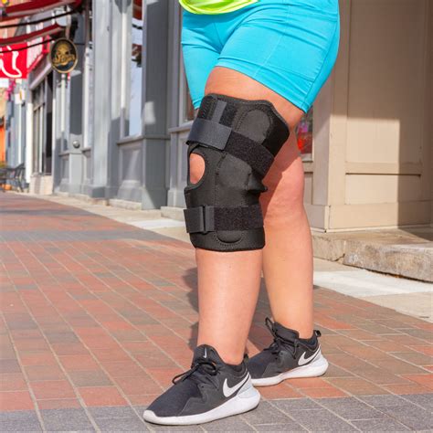 Hinged Obesity Knee Brace For Plus Size Leg Pain Braceability