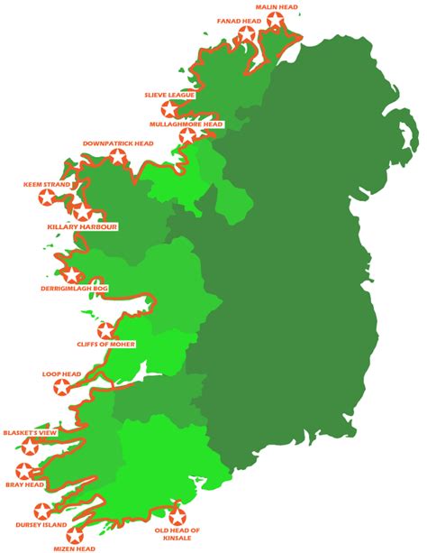 Wild Atlantic Way Map And Guide Plan Your Irish Holiday Here