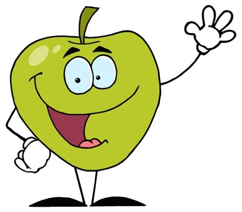 Apple School Character Stock Vector Image By ©hittoon 61068439