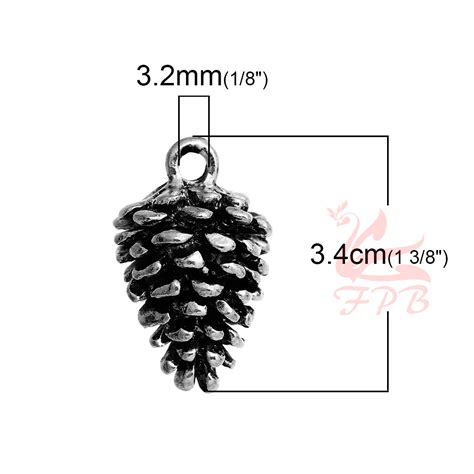 Pine Cone Mm Antique Gold Plated Autumn Charm Pendants Etsy