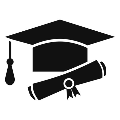 Abschluss Hut Und Diplom Symbol Transparenter Png Und Svg Vektor