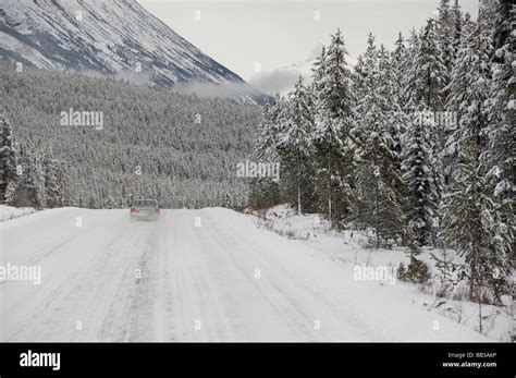 Canada Alberta Icefields Parkway Jasper National Park In Winter