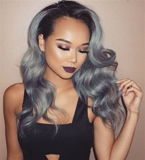 24 Dyed Hairstyles You Need To Try Silver Hair Color Dyed Hair Grey