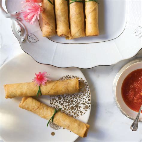 Just add your favorite ingredients and make them your own! Shrimp-and-Pork Spring Rolls Recipe - Zang Toi | Food & Wine