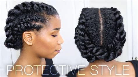 Diy natural hair products for black hair: Edgy Twisted Office + Gym Protective Natural Hairstyle ...