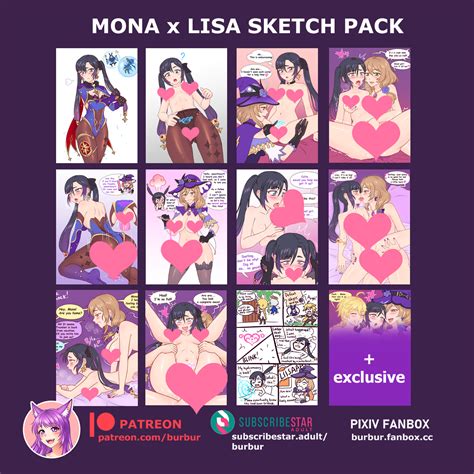 Mona X Lisa Sketch Pack On Gumroad By Burbur Hentai Foundry