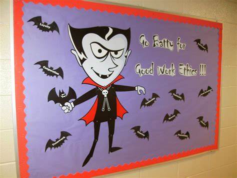 Career Counseling Go Batty For Good Work Ethics Halloween Bulletin Board Halloween