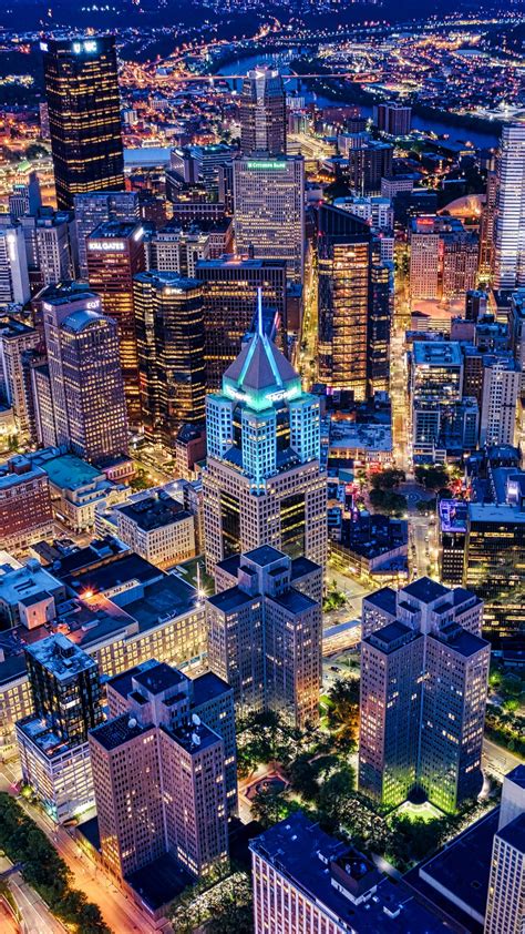 Download Wallpaper 938x1668 Night City Buildings Architecture Lights
