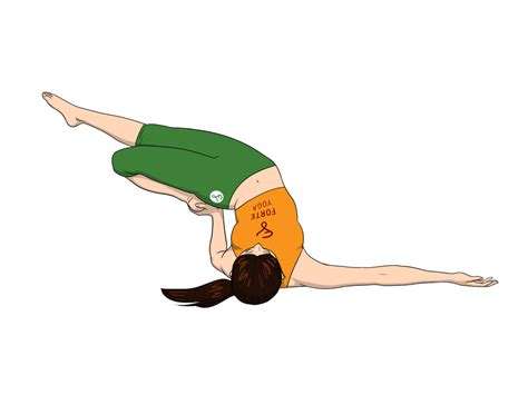Half Frog Side Shoulderstand Yoga Pose Forte Yoga