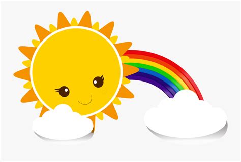 Sky Cartoon Yellow Cute Sun And Clouds Clipart Free