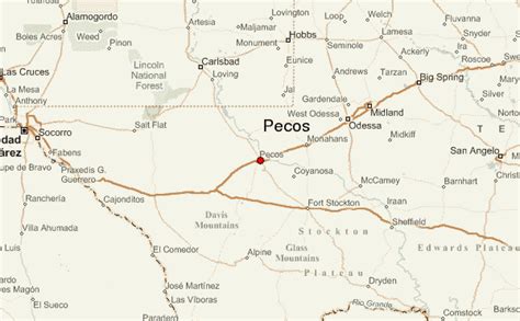 Pecos Texas Area Map More