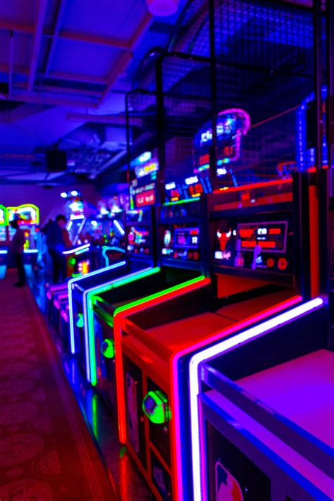 Lighted Arcade Machines Photo Free Light Image On Unsplash