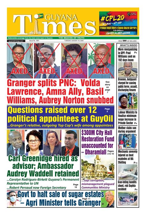 Guyana Times Tuesday August 18 2020 By Gytimes Issuu