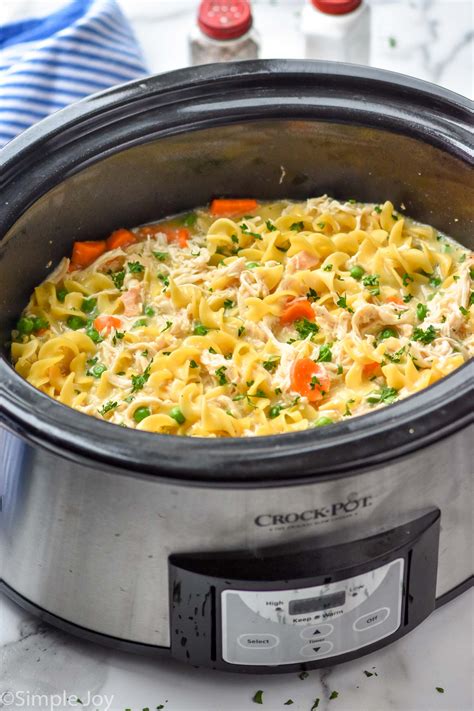 Crockpot Chicken And Noodles Simple Joy