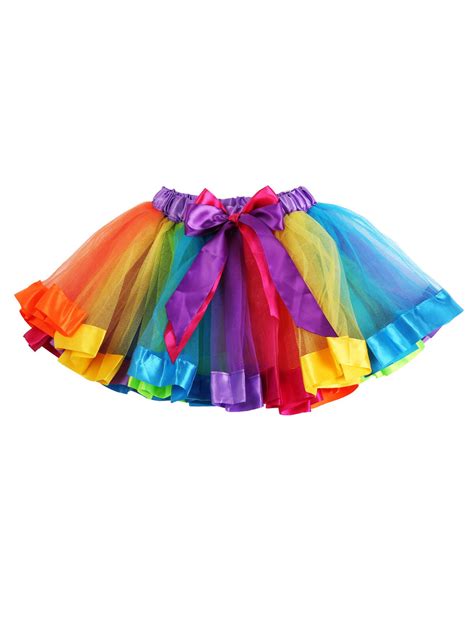 Lookwoild Lookwoild Kids Lovely Colorful Tutu Skirt Girls Rainbow