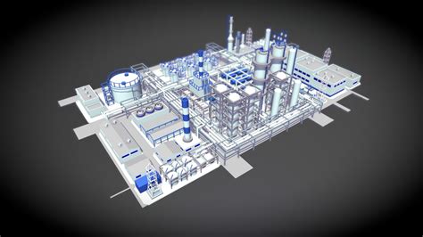 Oil Refinery 3d Model By Saushkin 2beca01 Sketchfab