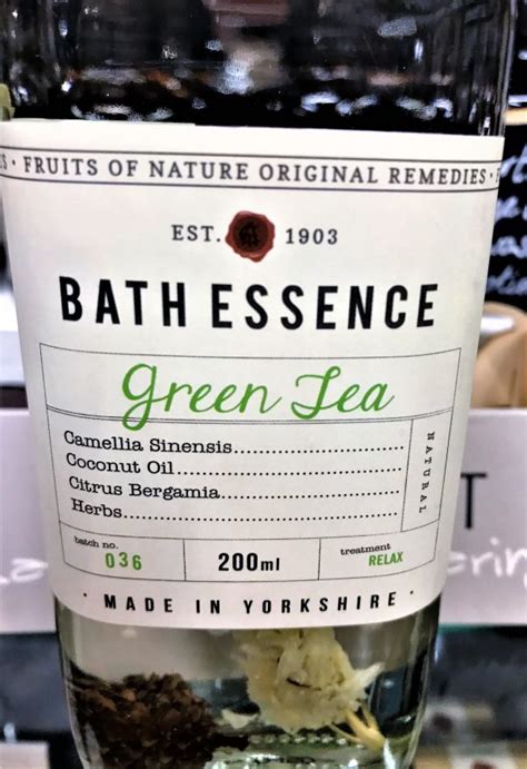 Fikkerts Bath Essence Green Tea The Old Apothecary Shop Matlock Bath