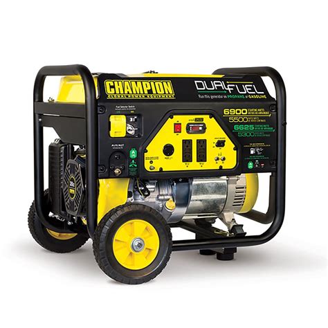 Champion 5500 Watt Dual Fuel Rv Ready Portable Generator With Wheel Kit